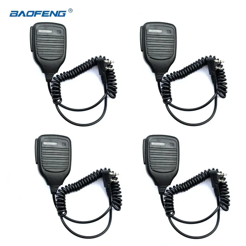4Pcs Baofeng Altoparlante Radio Portatile Ptt Mic Microfono Per Bf-888S Uv-5R Uv-82 Uv-S9 + Uv-13 Uv-16 Pro Walkie Talkie Accessori