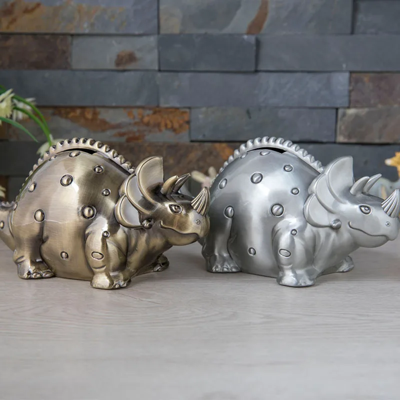 Dinosaur Unicorn model Metal Coin bank Anime Piggy Bank For Money Secret Safe Kid's Toy Hidden Money Storage PB03 2