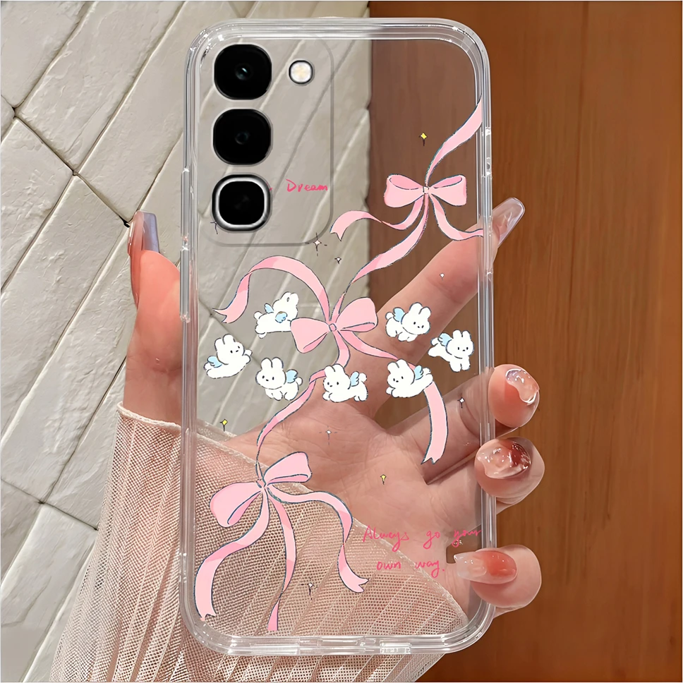 Cute Cartoon Clear Soft TPU Silicone Shockproof Phone Case - Anti-Slip Cover