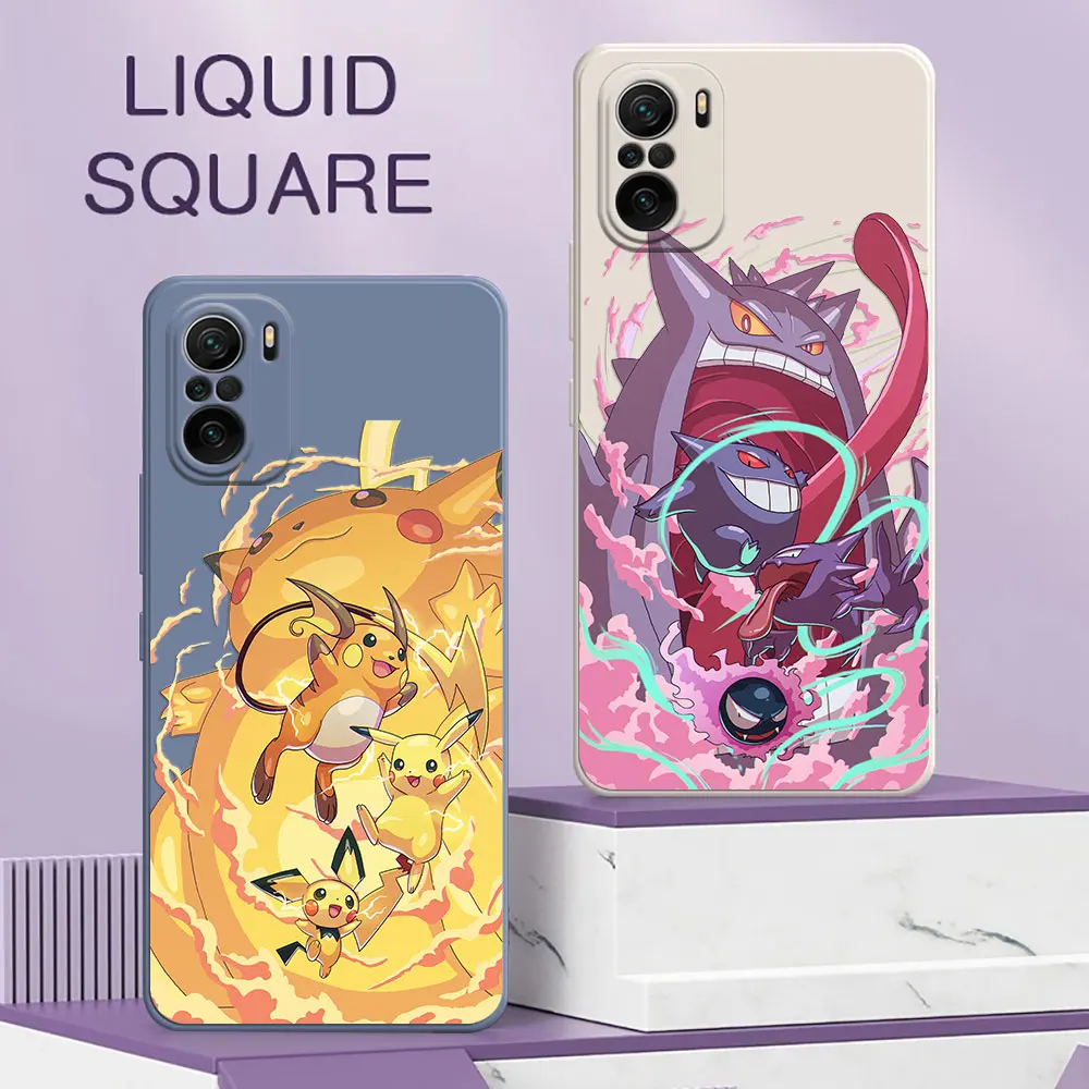 Custodia Per Telefono Pokemon Gengar Pikachu Anime Per Xiaomi 13T Pro 13 12T 11T 10T Pro Mi 11 Lite 5G Ne 12 11 10 9 Cover In Silicone Liquido