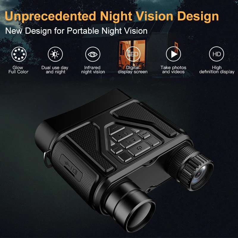 Binocular Infrared Night Vision Device 1080P High-Definition 8x Digital Zoom Hunting Telescope Outdoor Day and Night Dual-use