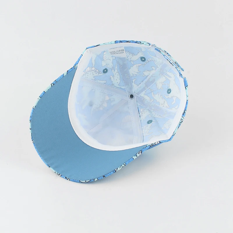 Summer Quick-drying Sun Hats For Kids Cartoon Dinosaur Print Baby Baseball Cap Children Outdoor UV Protection Beach Hat 5