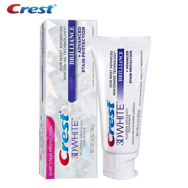 Crest 3D White Toothpaste 90g Stain Removal Whitening Advanced Fluoride Anticavity Complex Oral Hygiene Squeeze Tooth Paste images - 6