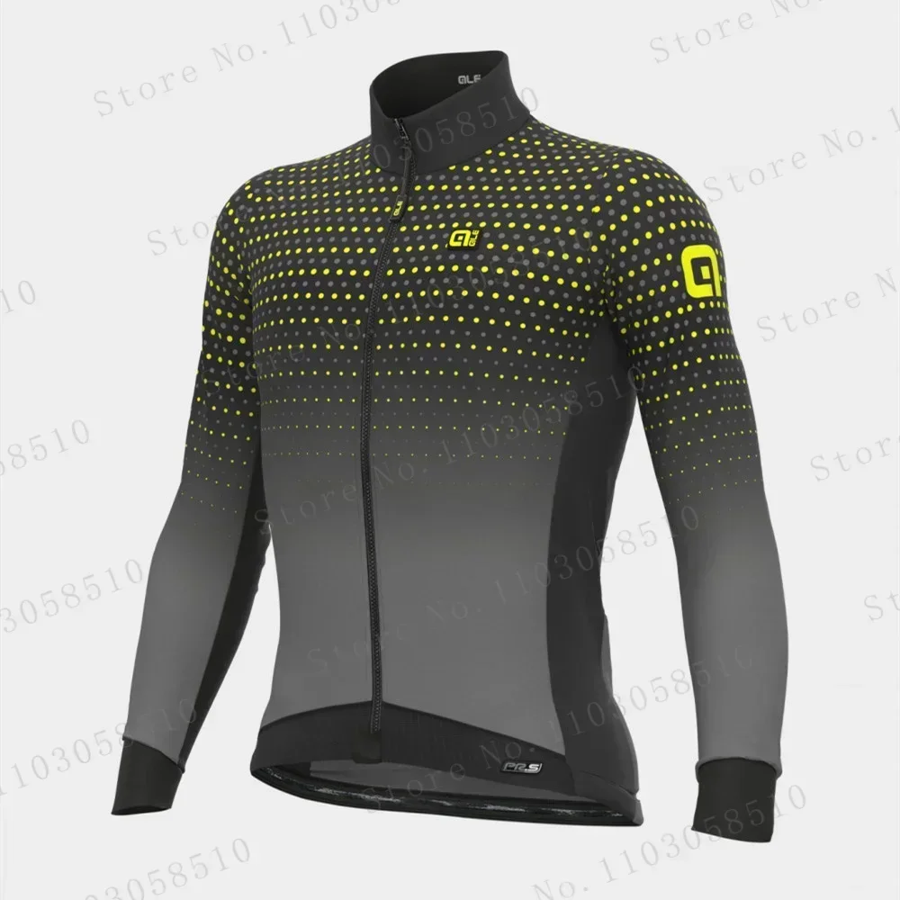 thumbnail image 1 of Chaqueta de ciclismo de invierno para hombre, cálida, de manga larga, resistente a la intemperie, cortavientos, para bicicleta de montaña, carretera, ropa deportiva de ciclismo de forro polar, 1 of 5