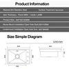 Nanometer Black Hidden kitchen Sink SUS 304 Stainless Steel 4mm Thickness Flip Cover Hidden Handmade kitchen Sinks 6