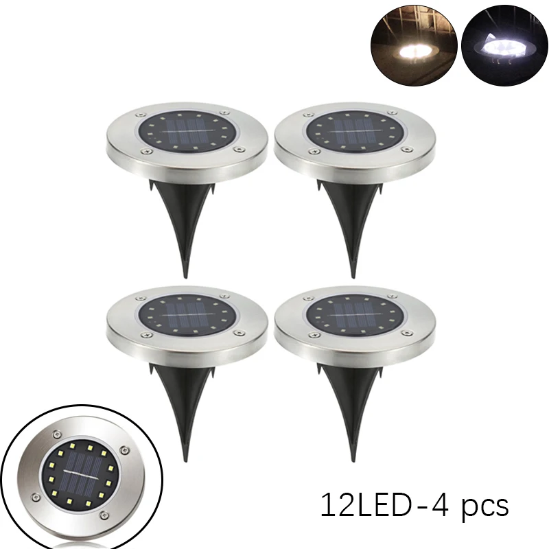 solar powered string lights Outdoor Solar Powered Ground Light Waterproof Garden Pathway Deck Lights  LED Lamp for Home Yard Driveway Lawn Road outdoor solar spot lights Solar Lamps