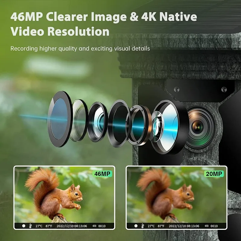 Outdoor 30MP 2K APP Cellular Trail Camera Hunting Wireless Cam Trap Game No Glow Night Vision Motion Activated 120 Wide Angle