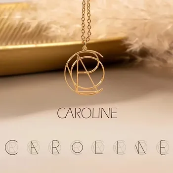 Personalized Stainless Steel Name Necklace - Custom Engraved Initials, Elegant Minimalist Design, Durable Everyday Jewelry Gifts