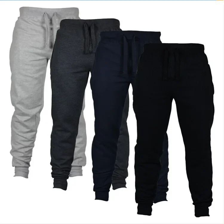 Men's Fitness Pants Casual Sporty Training Running Streetwear Pure Color Sweatpants Spring Autumn 220g Fabric Skateboard Long Tr