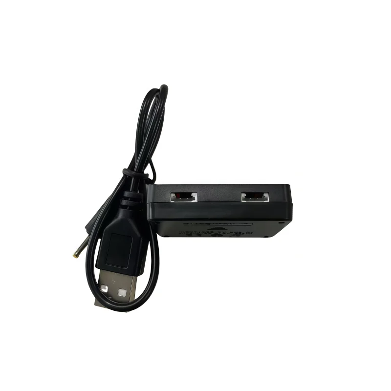Chargeur USB 1 à 4 pour batterie drone 3.7V Lithium - Blanc