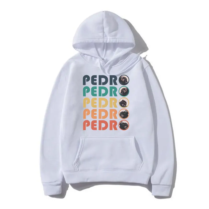 Funny Pedro Pedro Pedro Retro Colorful Graphic Hoodie Male Autumn Winter Fashion Oversized Pullover Sweatshirt Men Women Hoody