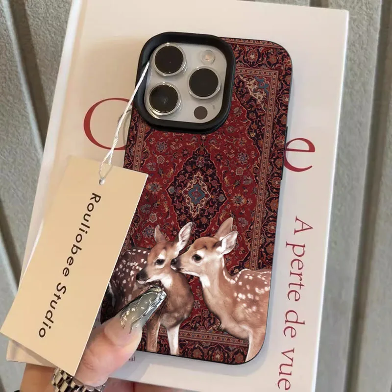 Vintage Deer Lichee Pattern Phone Case Cover