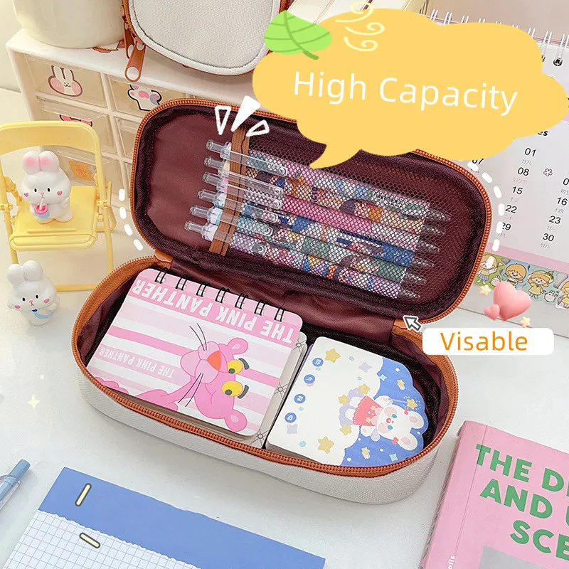 Korean Style Student Pencil Case Cartoon Puppy Cute Stationery Storage Bag  Large Capacity Girls Cosmetic Storage Bag - Temu United Arab Emirates