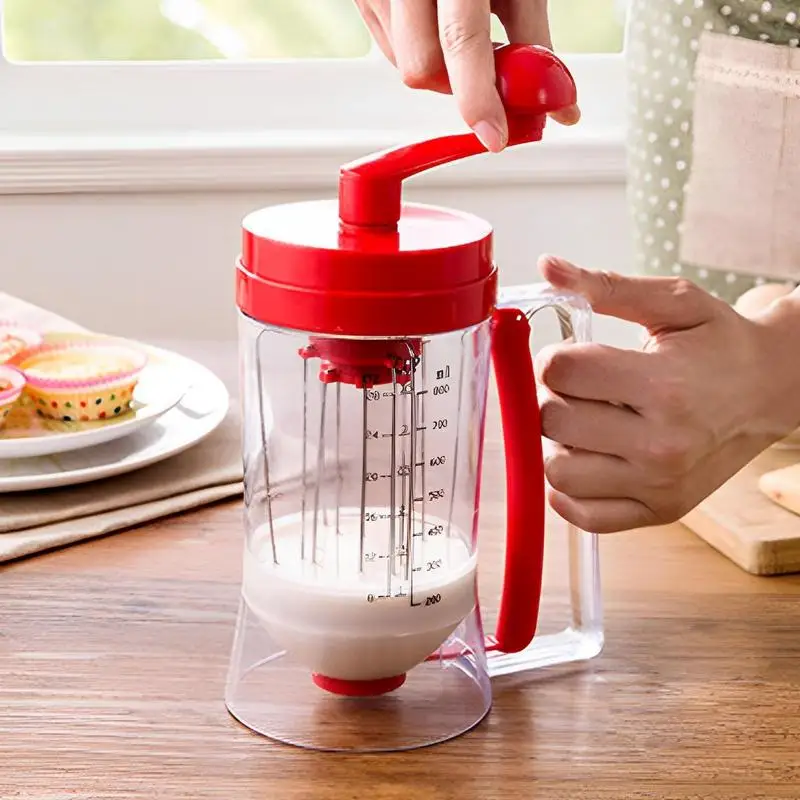 New Hand Batter Dispenser Batter Mixer Bottle Cupcake Pancake Crepe Batter  Dispenser Herramientas Y Aparatos De Cocina - AliExpress