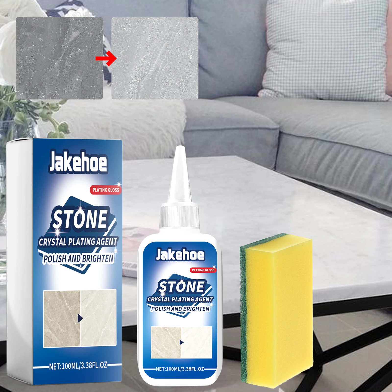 JAKEHOE High Quality Kitchen Ceramic Tiles Marble Surface Revitalization Restoration and Brightening Stone Crystal Plating Agent