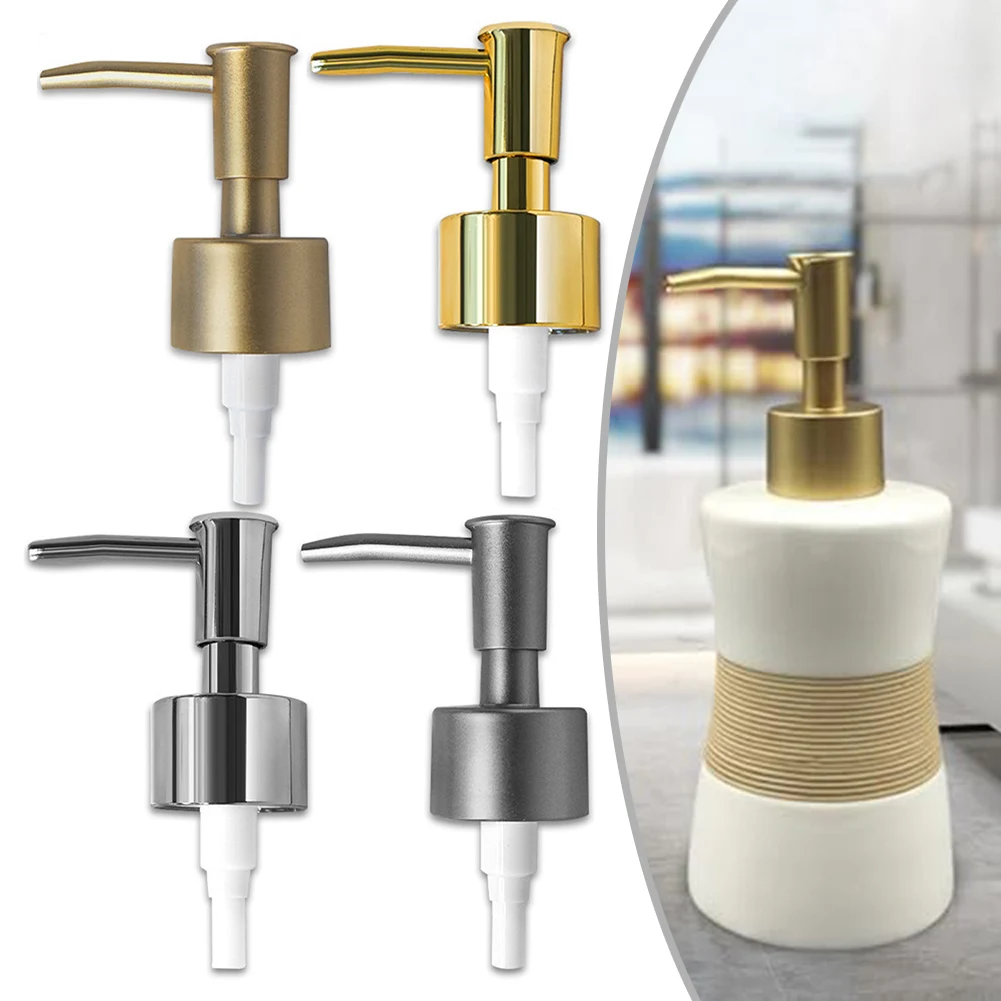 Creams Replacement Soap Dispenser Pump Kitchen Bathroom Brushed Silver Prevents Leakage Essences Product Name Gold High Quality