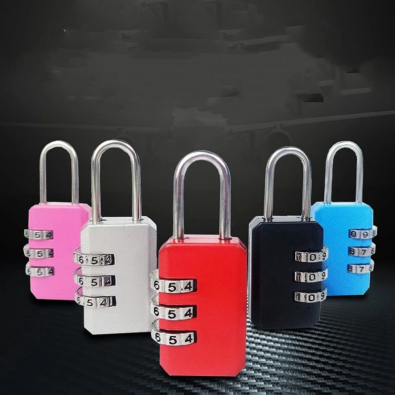Mini Padlock Security Padlock Travel Padlock Luggage Padlock Digit Combination Lock Combination Lock 3 Digit Number Combination Pad Lock Outdoor Waterproof Suitcase Luggage Security Coded Zinc Alloy Code