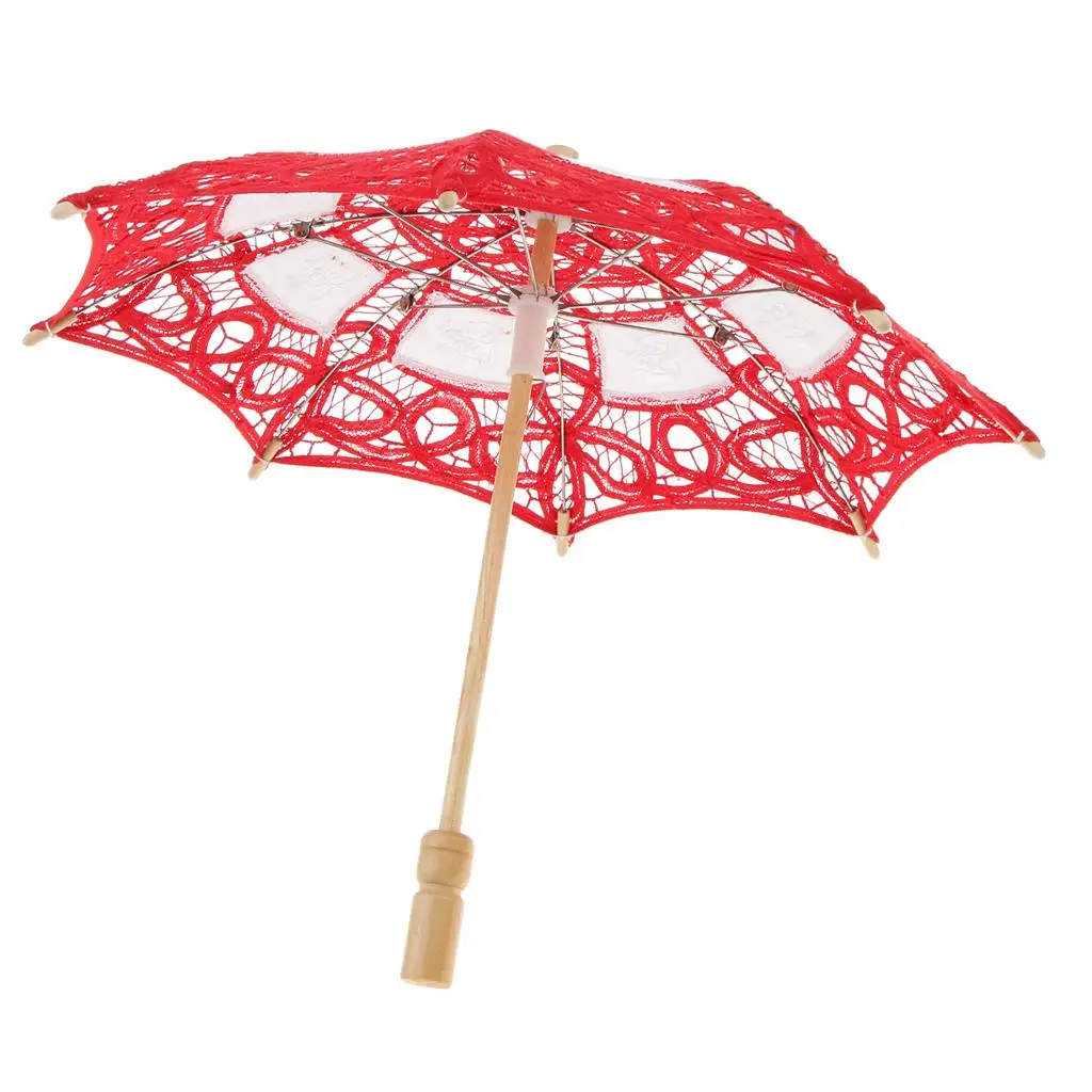 Lace Bridal Umbrella Embroidered for Dancing Costume Accessories mini umbrella bridal lace parasol set