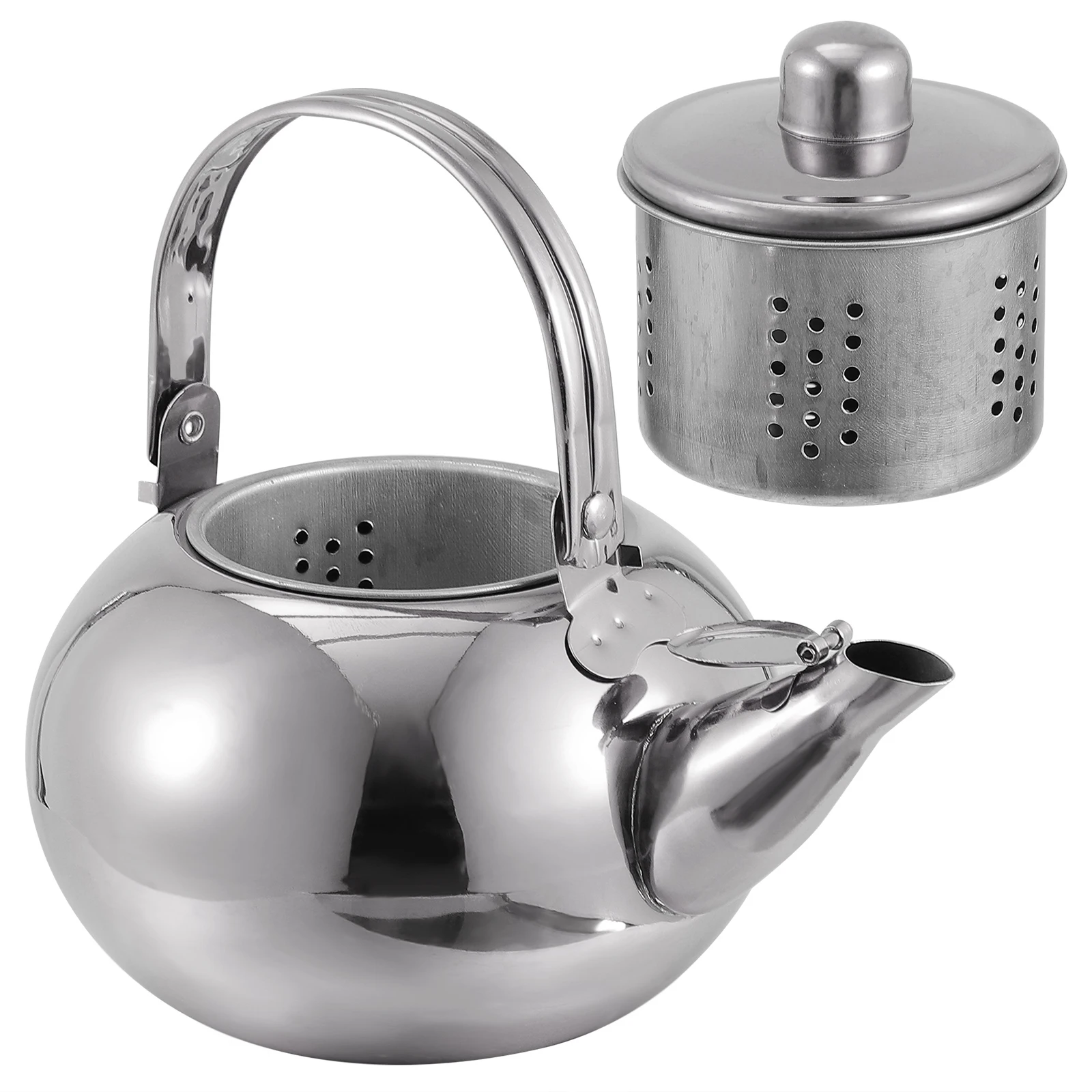 

1Pc Thicken Stainless Steel Coffee Shaker Large Capacity Teapot with Filter Screen Portable Coffee Shaker Household Teakettle