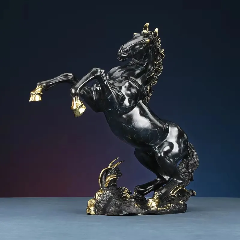 China Copper Brass Jumping Horse Statue large size Home decor statues decoration Lucky gift