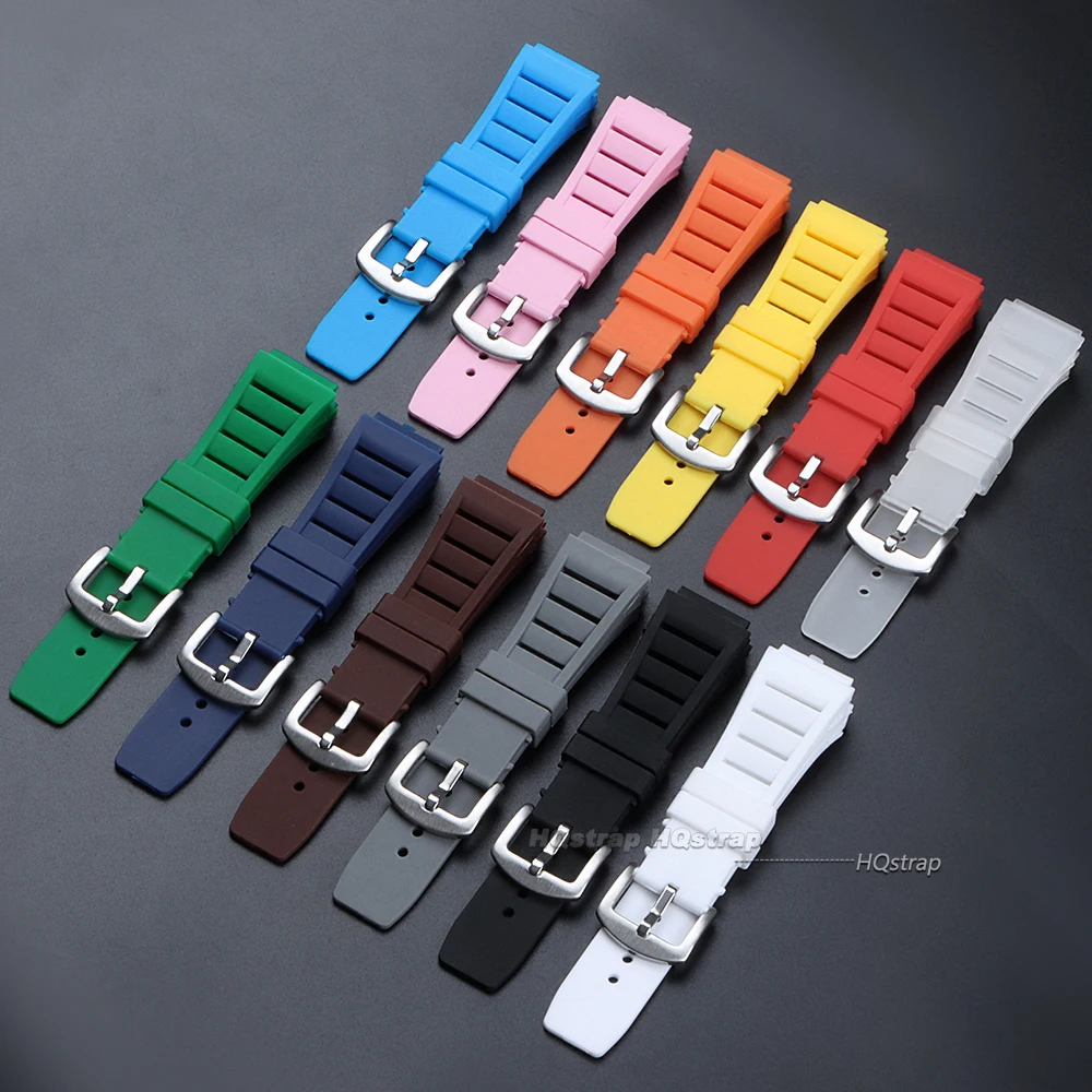 Silicone Sport Watch Strap - Soft Rubber Wristband for Men & Women, 17mmX21mm Replacement Bracelet