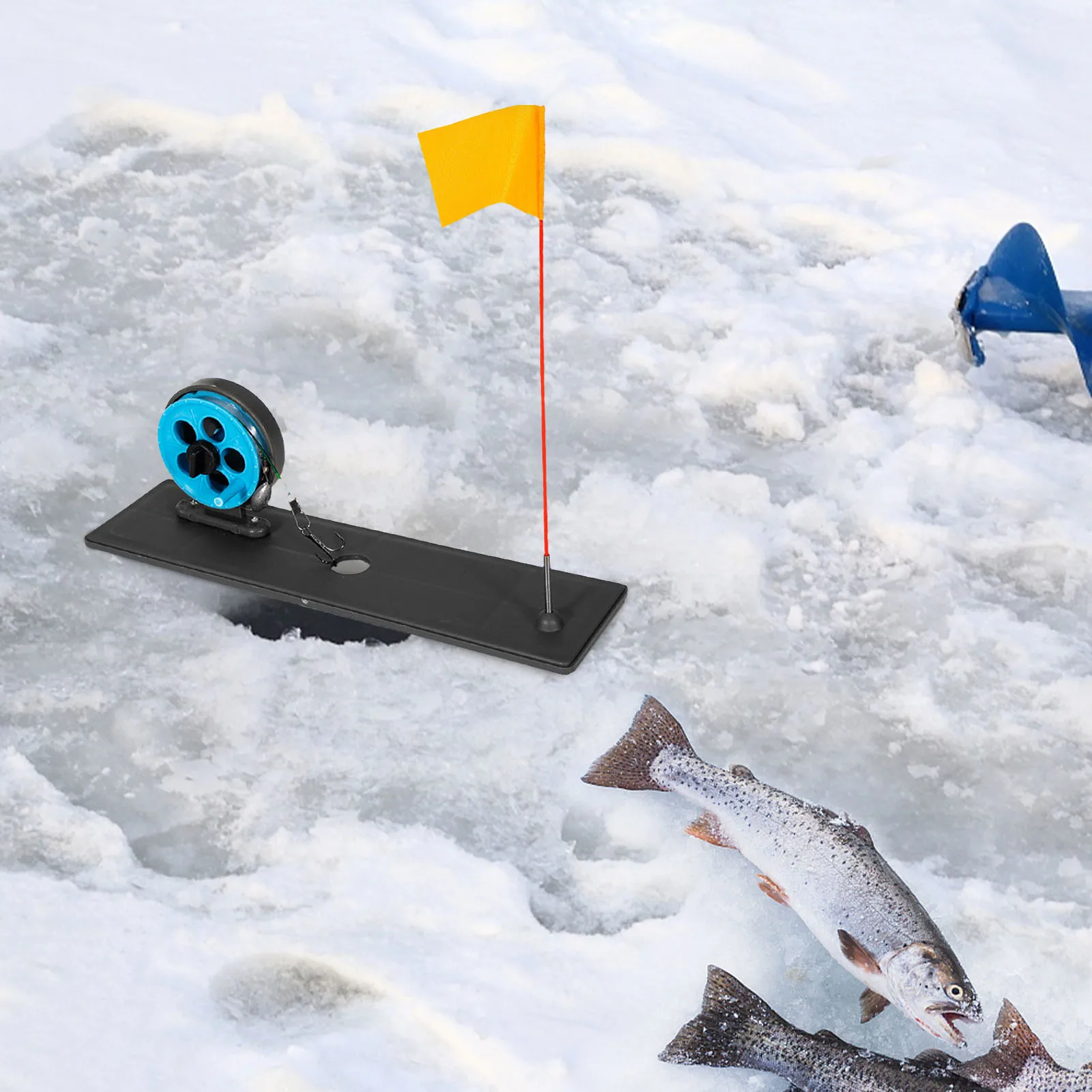 Newest Ice Fishing Tip-up Portable Winter Ice Fishing Rod Tip Up With Flag  Pole Indicator Pole Fishing Accessory For Winter - Rod Combo - AliExpress