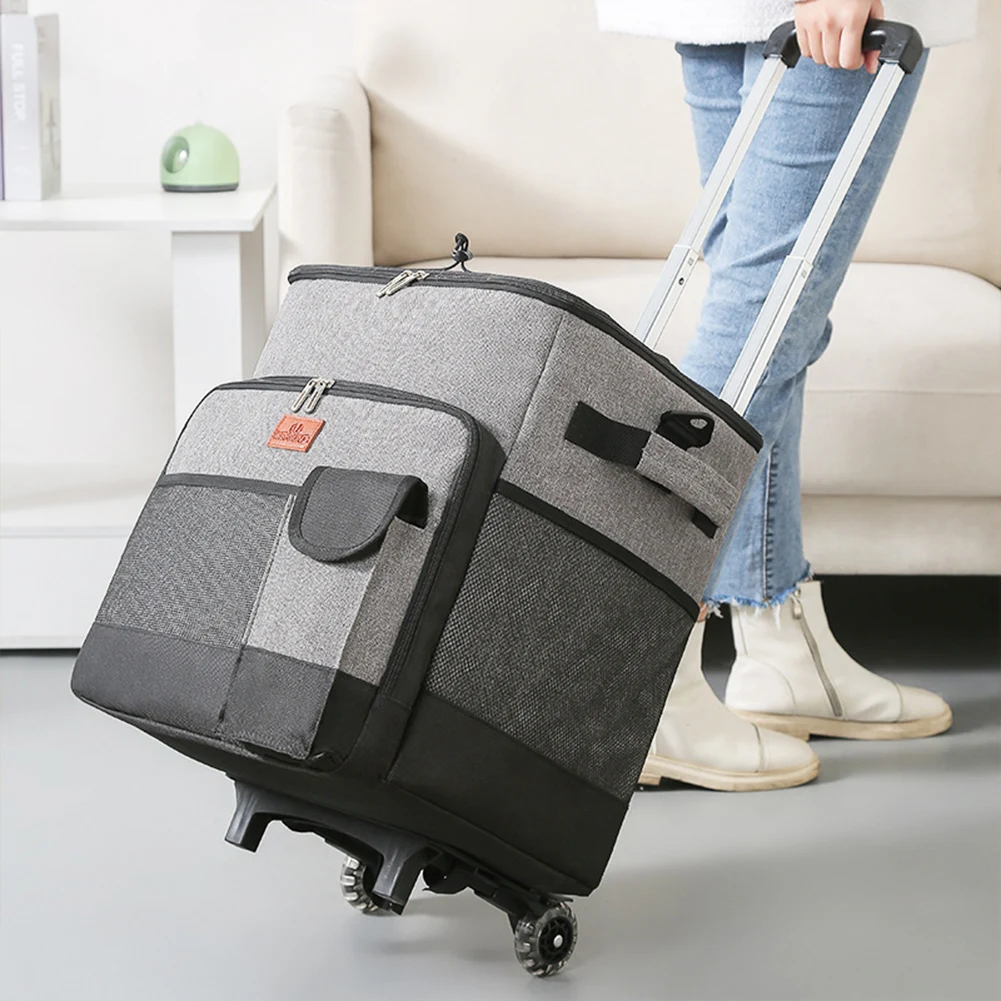 Home & Garden Storage Box with Wheels Thermal Luggage Cooler 35L Camping Organizer Moving Box Collapsible Storage Container