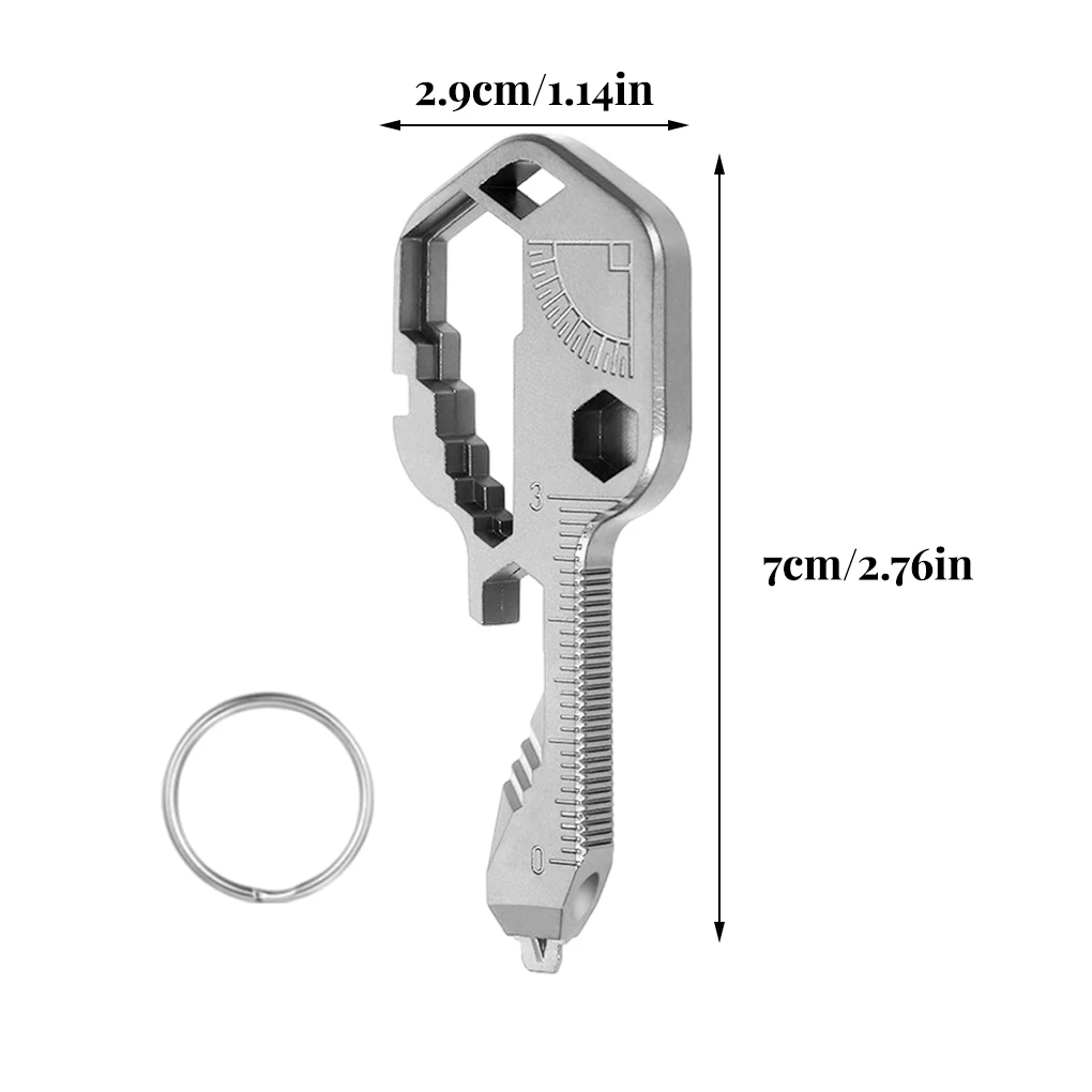 Stainless 24-in-1 Key Multi Tool Portable Drill Screwdriver File Corkscrew Ruler Wrench Hand Repair Gadget Outdoor