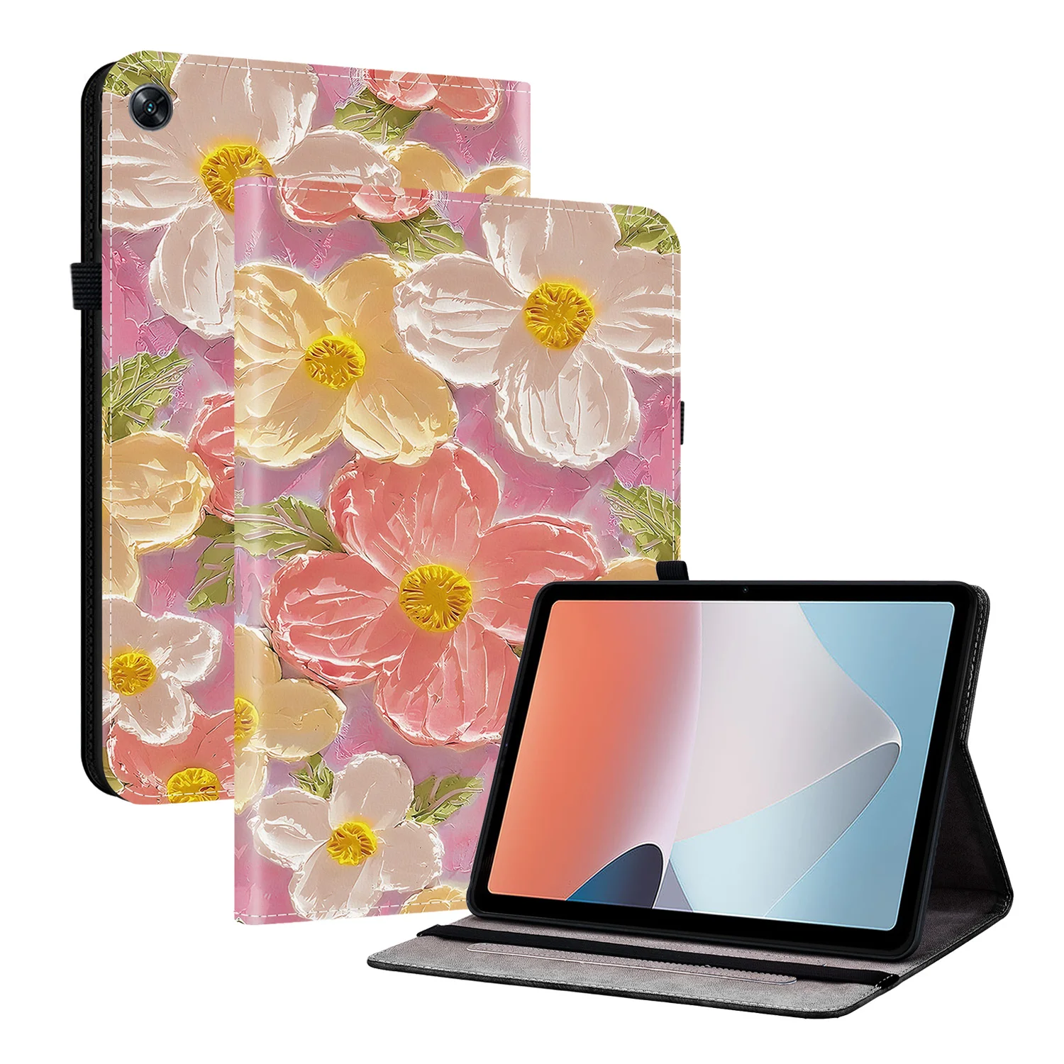 Premium PU Leather Tablet Cover with Adjustable Stand | Universal Design for Multiple Tablet Sizes