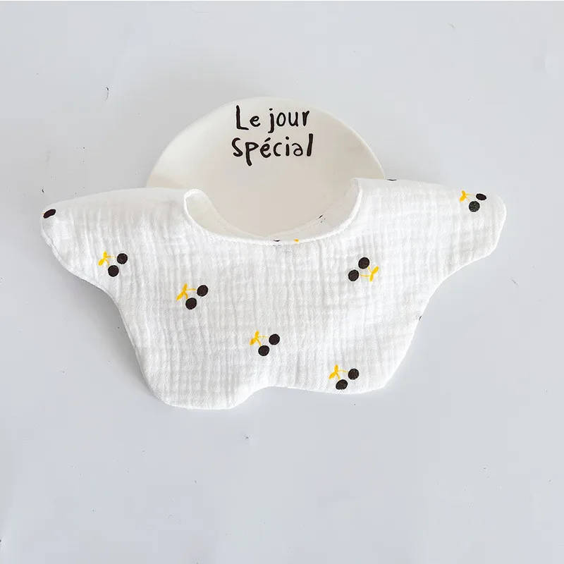 Baby Bibs 360 Degree Flower Shape Newborn Bib Soft Cotton Infant Boy Girl Feeding Burp Cloth Toddler Kid Breathable Saliva Towel new born baby accessories	