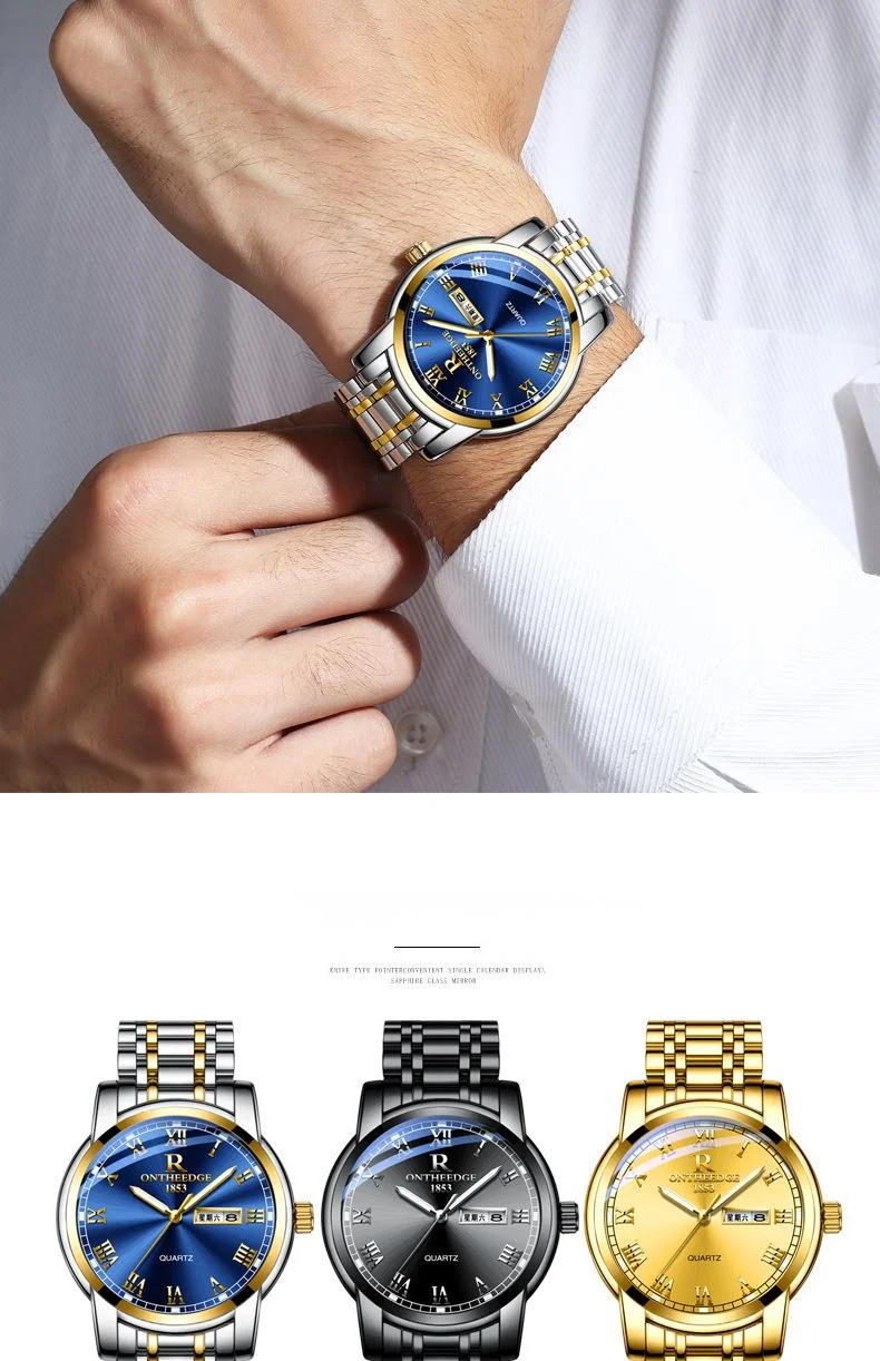 Nuovo popolare orologio con cassa in acciaio di precisione e cinturino in acciaio per orologio al quarzo da uomo, orologio al quarzo business a tre pin per orologio da uomo_voghion.com