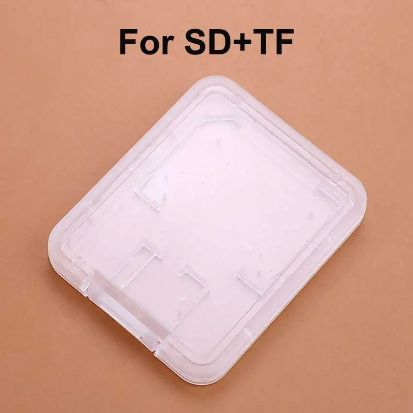 Clear Memory Card Storage Box - Protective Plastic Holder with Transparent Cover