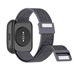 Elastic Nylon Loop Strap with Magnetic Buckle for 22mm Universal (Grey)