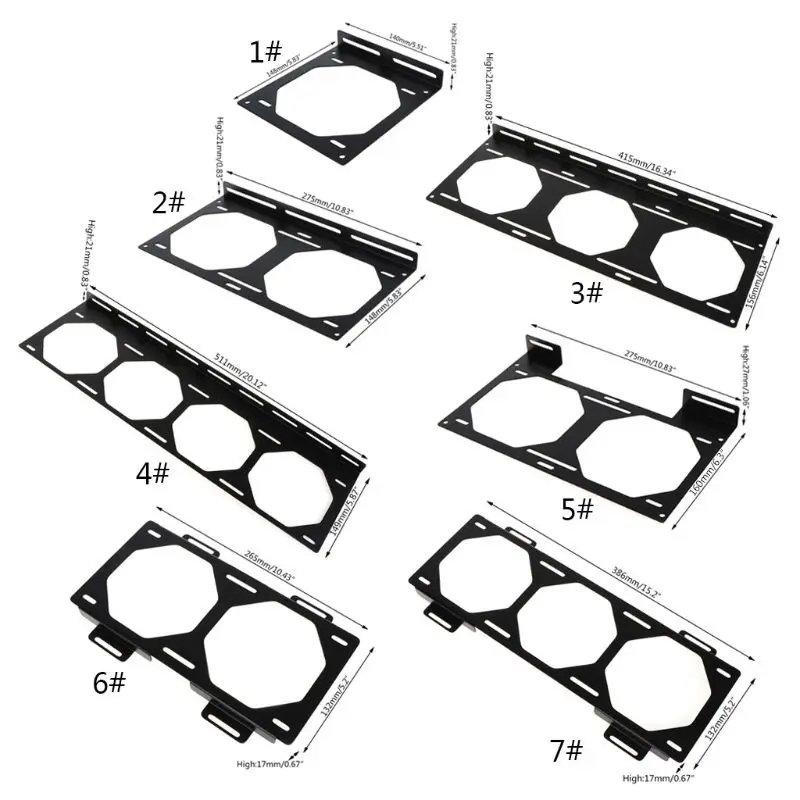 Suporte do Ventilador Suporte de Montagem do Radiador Refrigerador de Água para 12 14cm Ventilador Titular Computador Externo Case do Dissipador Calor Gadget Acesso