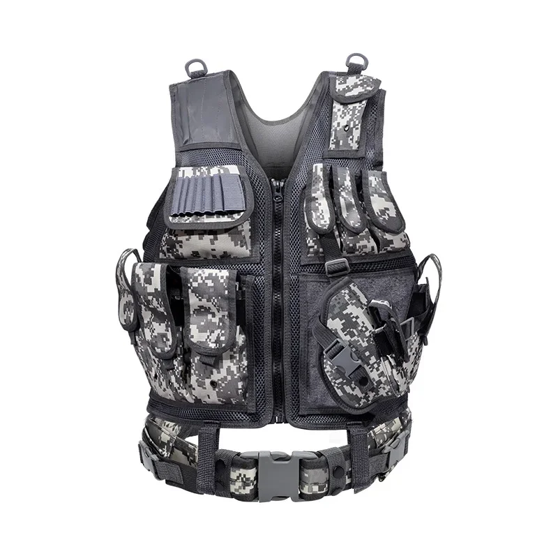 Tactical Vest Combat Armor Vests Anti-Cut Clothing Mens Tactical Hunting Vest Army Adjustable Armor Outdoor CS Training Vest