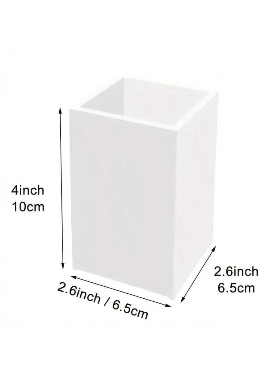 Black/White Cosmetic Makeup Box Acrylic Makeup Brush Tool Storage Box Case Large Capacity Cartridge Practical Brush Storage 5