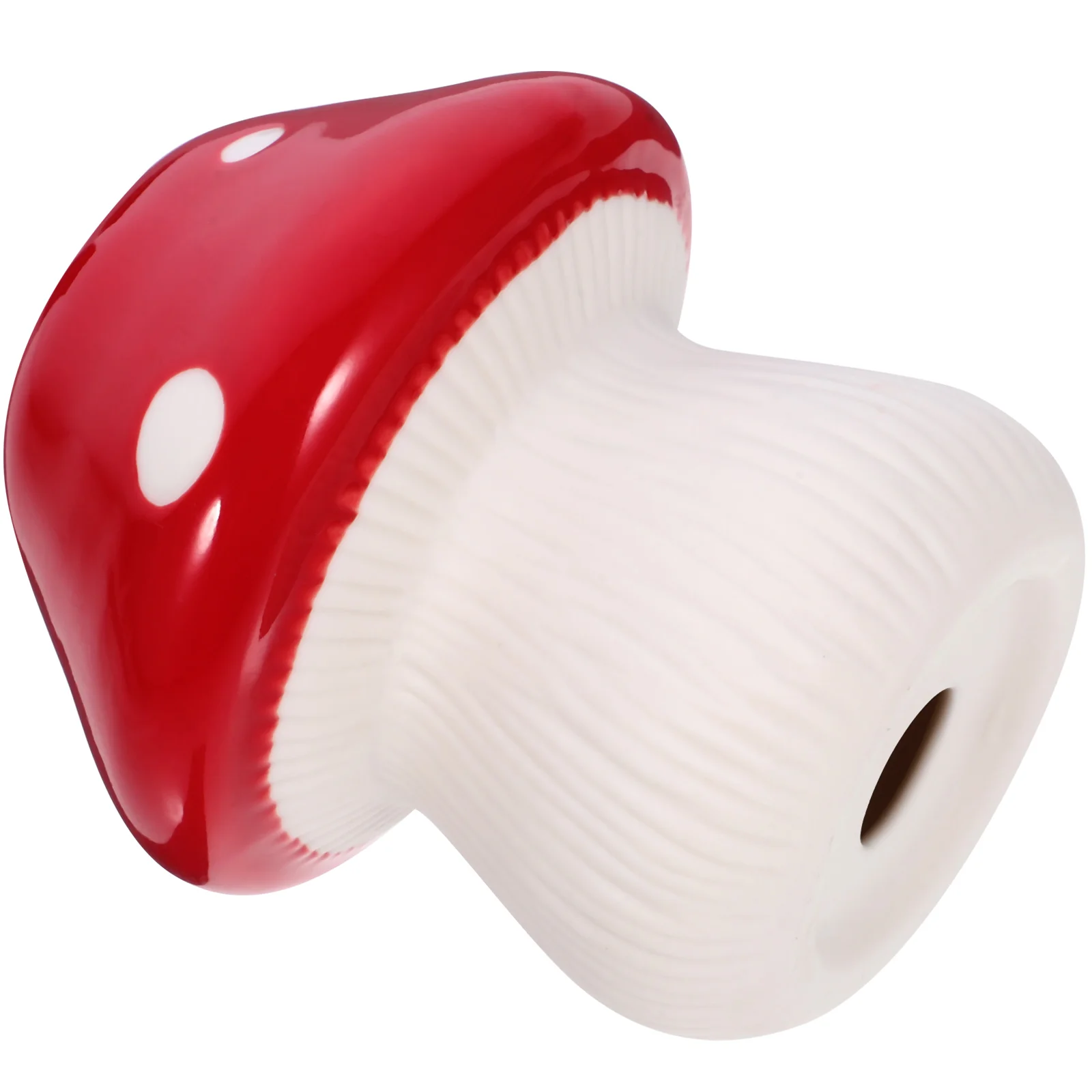 

Vase Mushroom Ornament Desk Candles Holder Decor Desktop Ceramic Delicate Stand