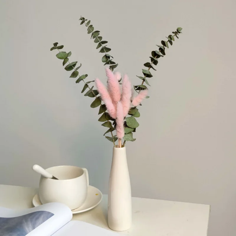 

Home Decoration, Natural Dry Flower Bouquet Bunny Tails Pampas Grass For Bedroom, Living Room Decoration Natural Reed Flore