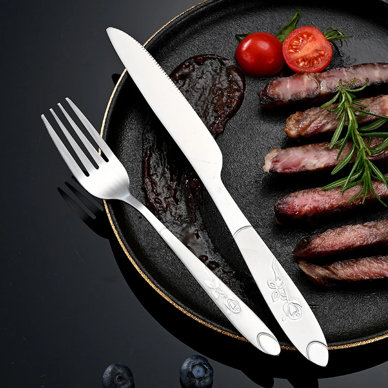 1/5/20 Pcs Silverware Set Stainless Steel Flatware Serving Utensil Set and Steak Knives for 4 Dishwasher Safe Cutlery