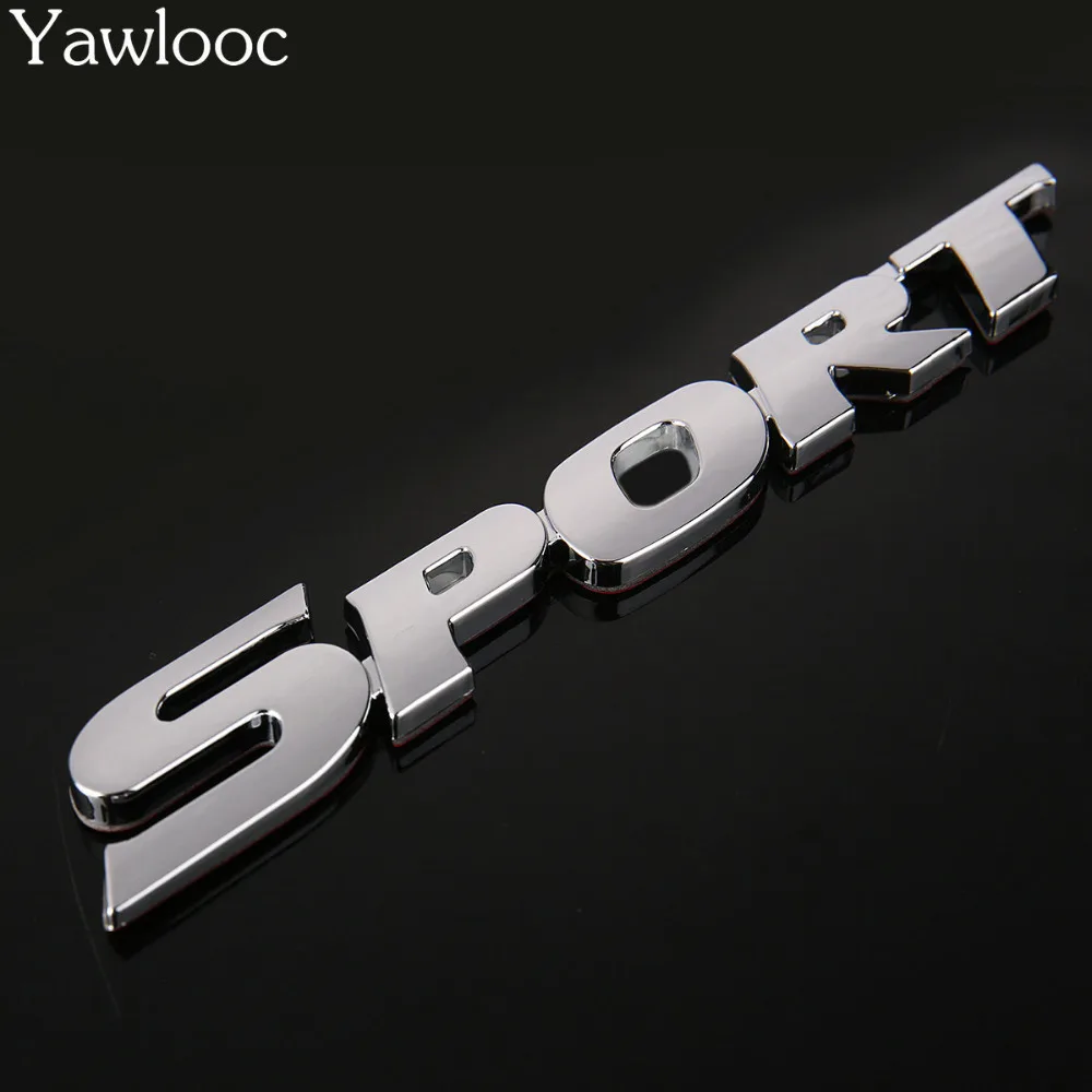 3D Plastic Chrome Logo Car Sticker Sport Emblem Badge Door Decal Accessori Auto Per Toyota Highlander Bmw Honda Vw Car Styling
