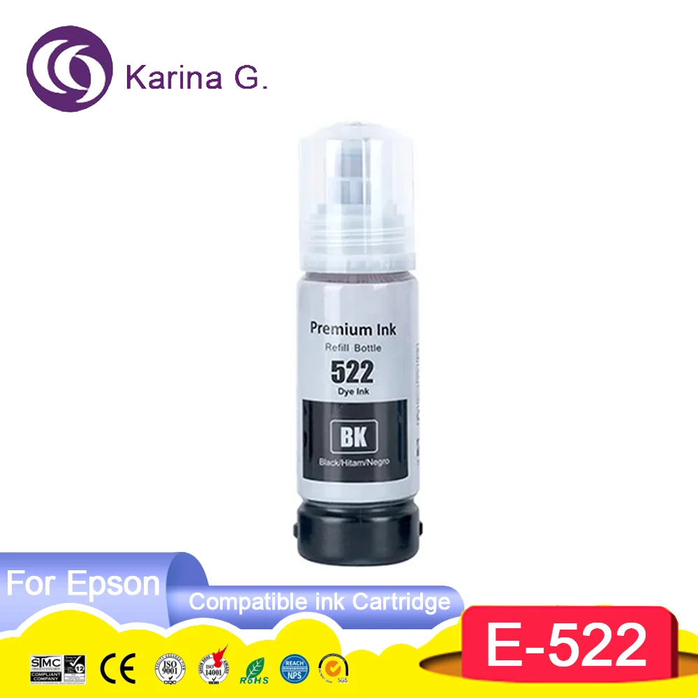 OFFICENTER T522 522 Ink Refill Bottles For Ecotank ET-2760 ET-4760 ET-2750 ET-2720 ET-3760 ET-2850 ET-15000 ET-2800 ET-4700 ST-4000
