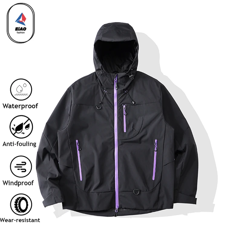 EIAO Storm Windbreaker Couple Outdoor Jacket 2025 Dopamine Waterproof Windproof Hiking Coat Spring Autumn Lightweight Tech