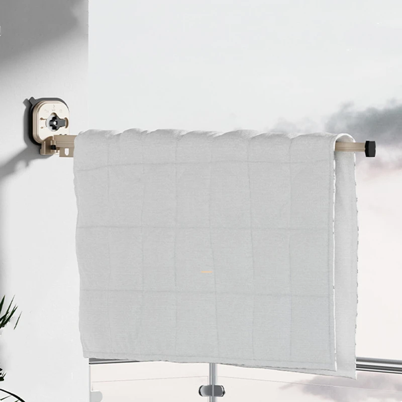 Retractable Clothes Hanger Wall Mounted No Punching Laundry Drying Rack Foldable Drying Racks Space Saving For Bathroom Balcony