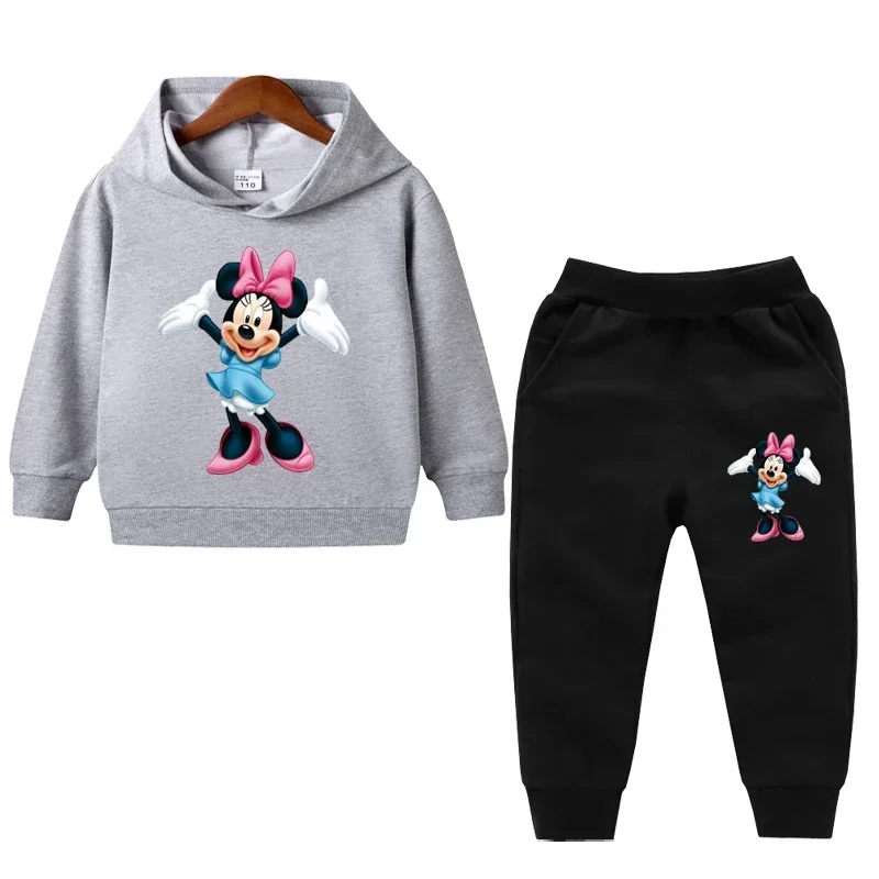 thumbnail image 1 of Traje de primavera y otoño para niñas de Disney, ropa para niñas pequeñas, sudaderas con capucha y pantalones deportivos, conjuntos de 2 piezas, chándal de moda para niños pequeños, 1 of 5