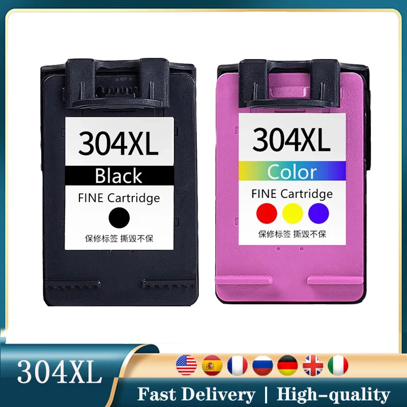 Printer Supplies Ink Cartridge Inkjet Ink Cartridge 304XL Full Ink Cartridge For HP304 Deskjet ENVY Officejet Printer