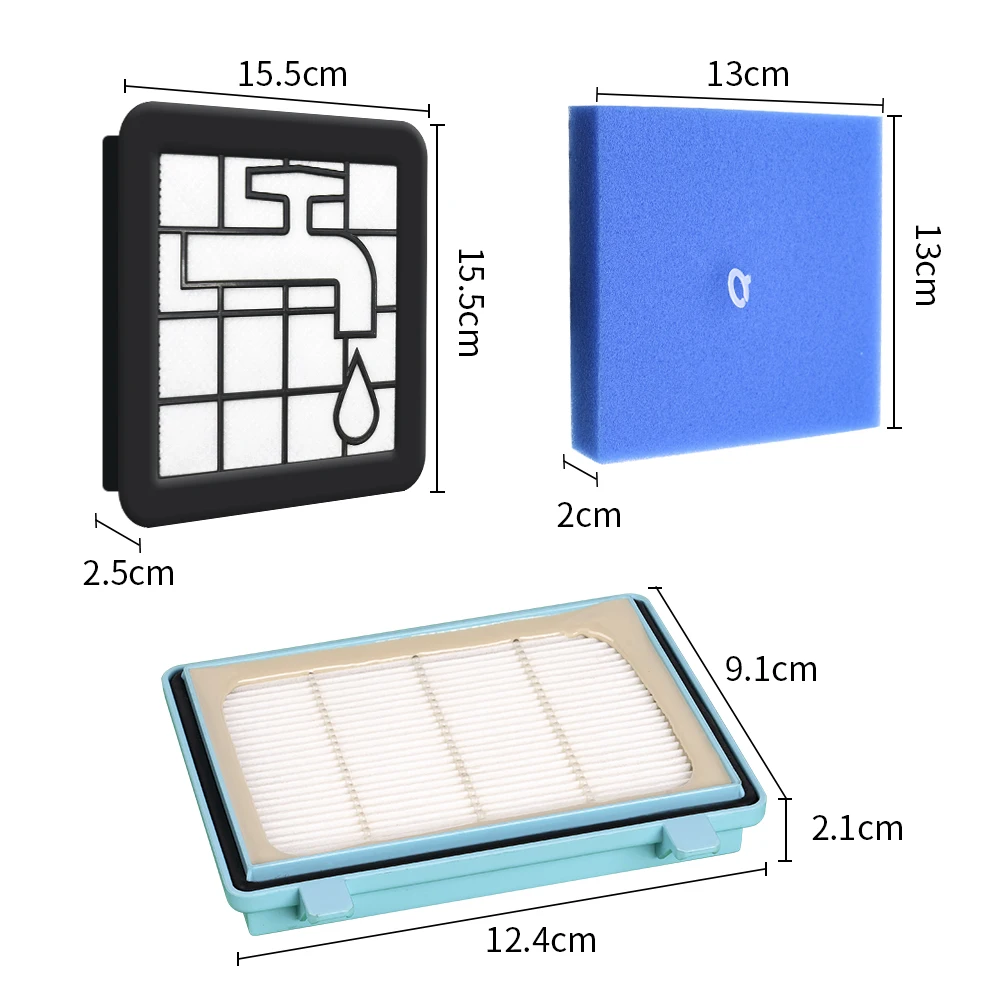 HEPA Filters For Philips Power Pro Compact FC9331/09 FC9332/09 FC8010/01 Vacuum Cleaner Parts Foam Filter