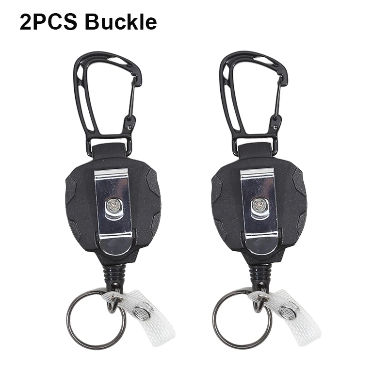 Badge Holder Carabiner Keychain Tactical ID Holder Retractable Reel Mountaineering thumbnail 8