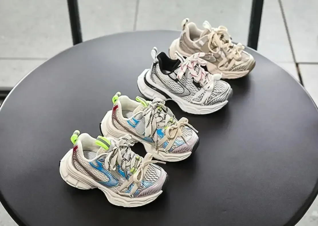 Description Picture 2 of itemKids Sneakers New 2024 Spring Summer Fashion Casual Sports Boys Girl Running Trainers Children Mesh Breathable Soft Sole Sneaker