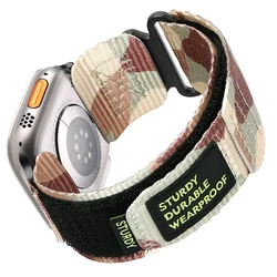 Durable Tactical Nylon Strap - Alpine Trail Loop Bracelet for 42mm 44mm 45mm 49mm (DesertMc-Two)