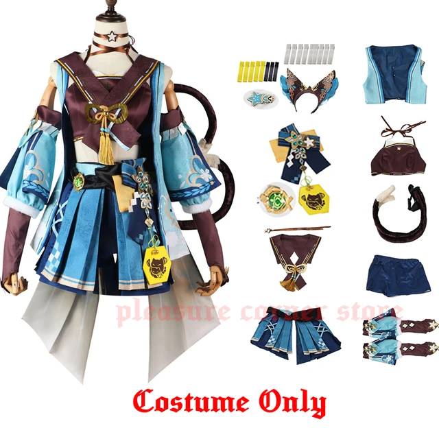 XS-3XL In Stock Genshin Impact Kirara Cosplay Costume Full Set Role Playing Accessories Kirara Cosplay Wig Costume 2